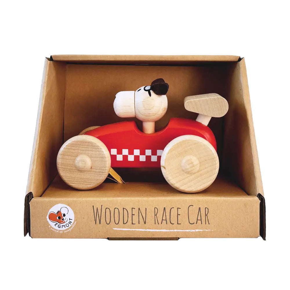 Egmont Toys - Houten raceauto met hond als bestuurder