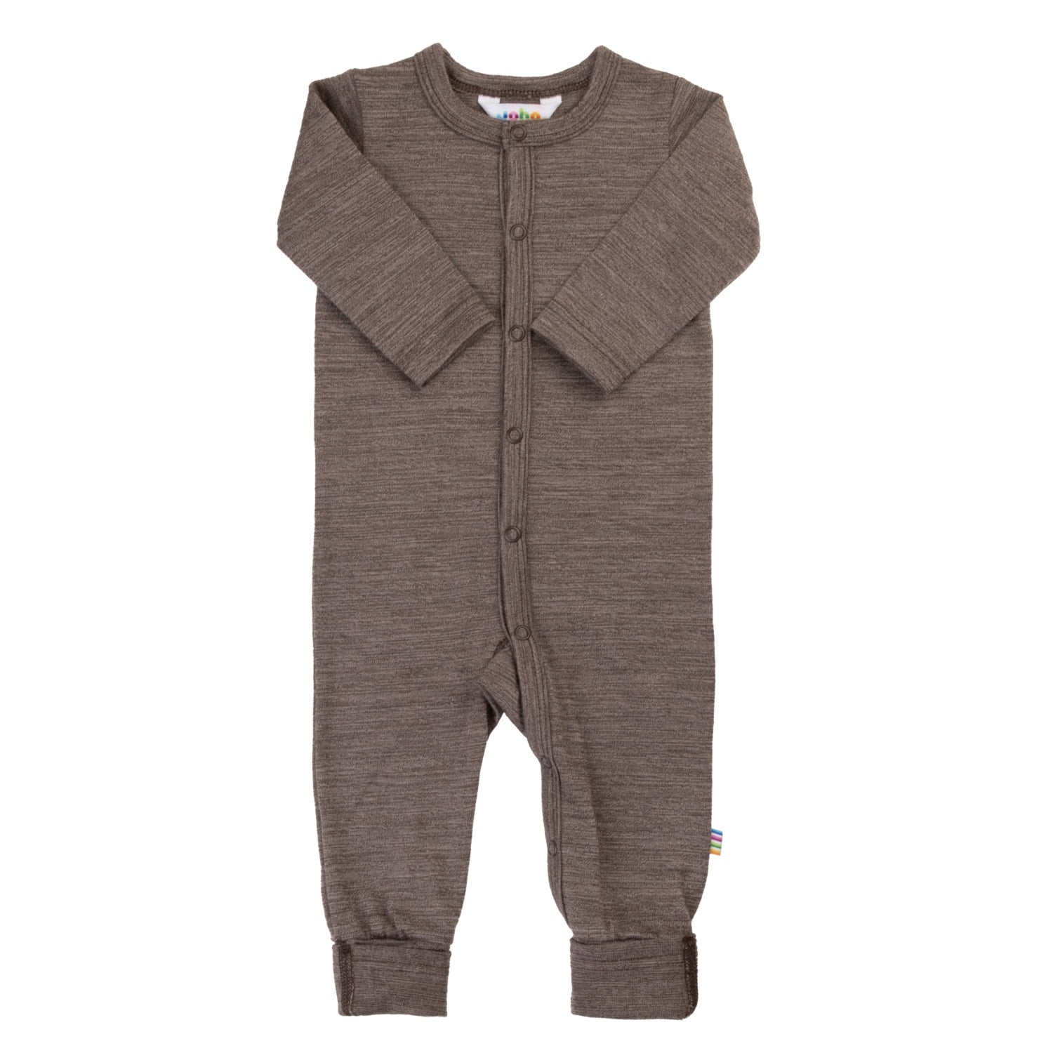 Joha - Wol Jumpsuit 2-in-1 met Voetjes - Donkerbruin