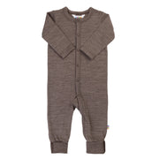 Joha - Wol Jumpsuit 2-in-1 met Voetjes - Donkerbruin