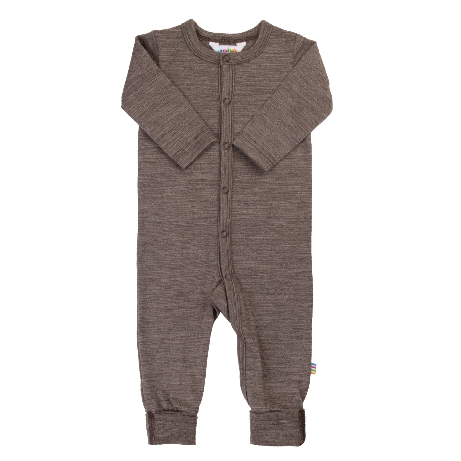 Joha - Wol Jumpsuit 2-in-1 met Voetjes - Donkerbruin