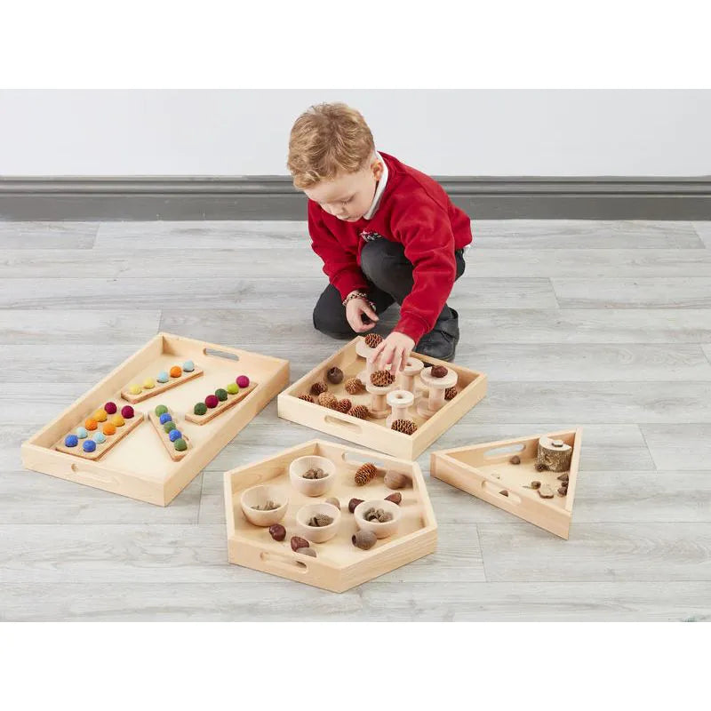 Cosy - Houten Vormenbakjes (set van 4)