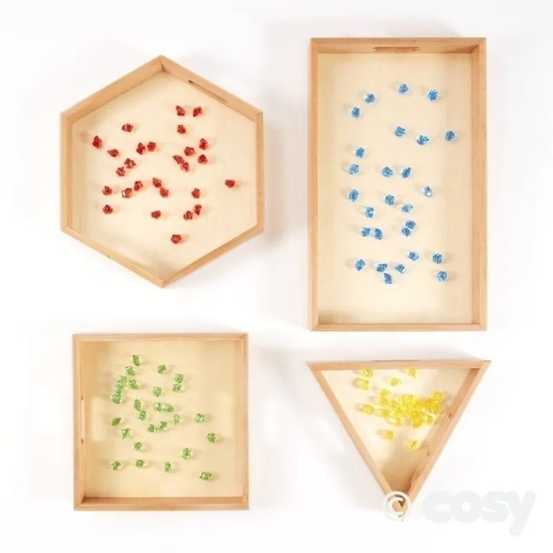 Cosy - Houten Vormenbakjes (set van 4)