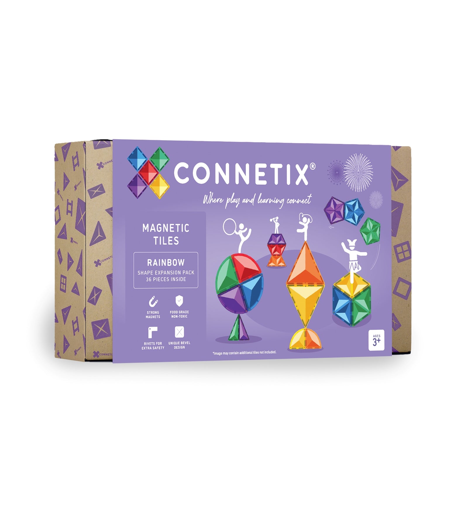 CONNETIX - Rainbow Shape Expansion Pack 36 stuks - magnetisch constructiespeelgoed