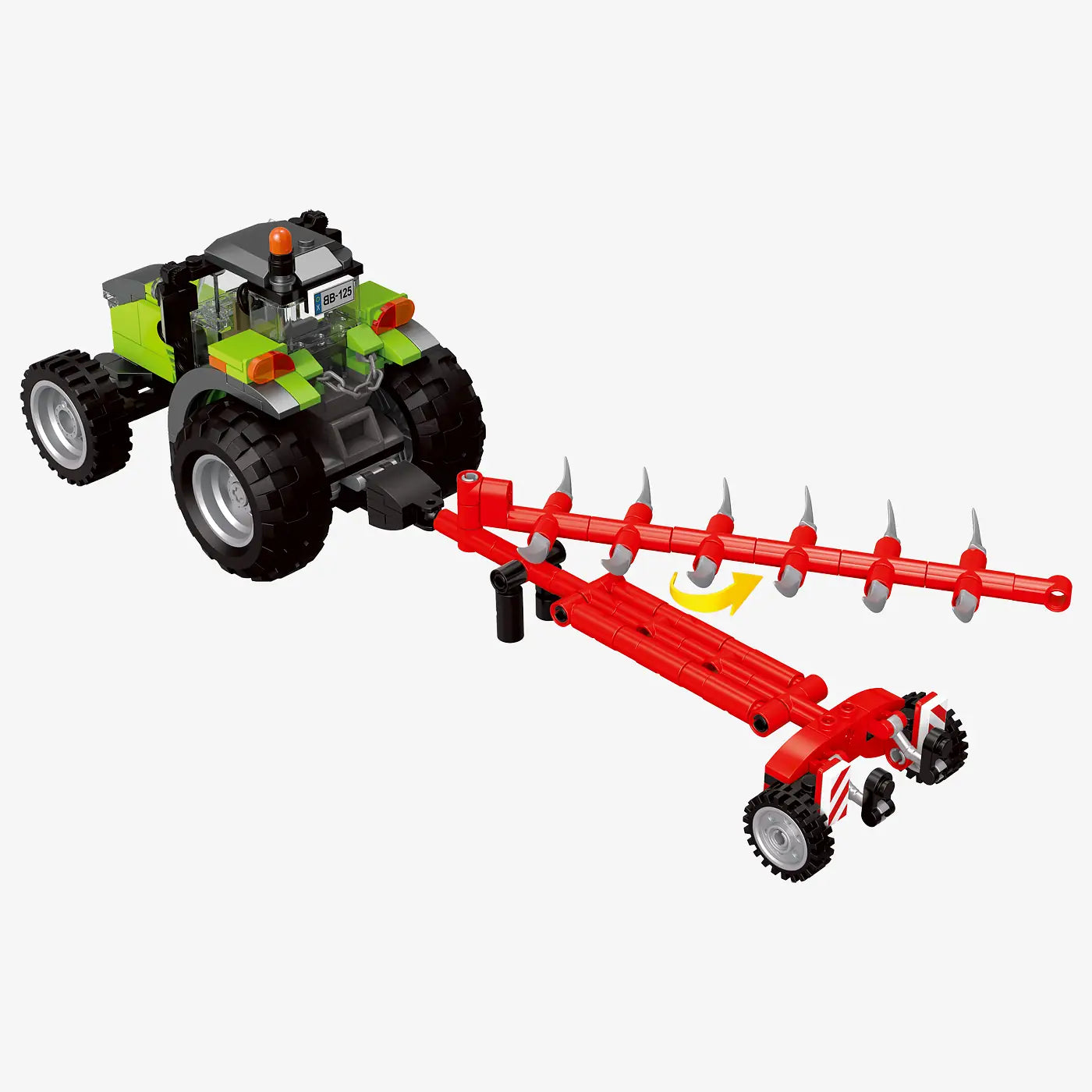 BlueBrixx - Grote Tractor met gereedschap (692 bouwstenen) 6+ jaar - bouwset