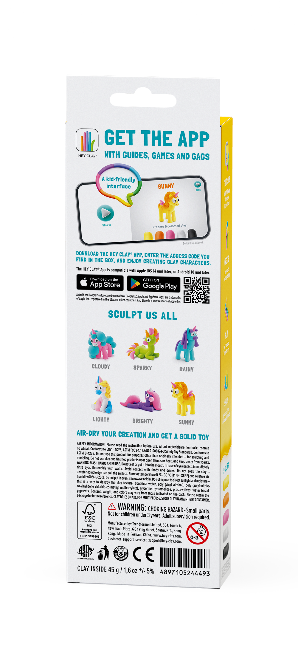 Hey Clay - Unicorns Sunny (3 potjes)