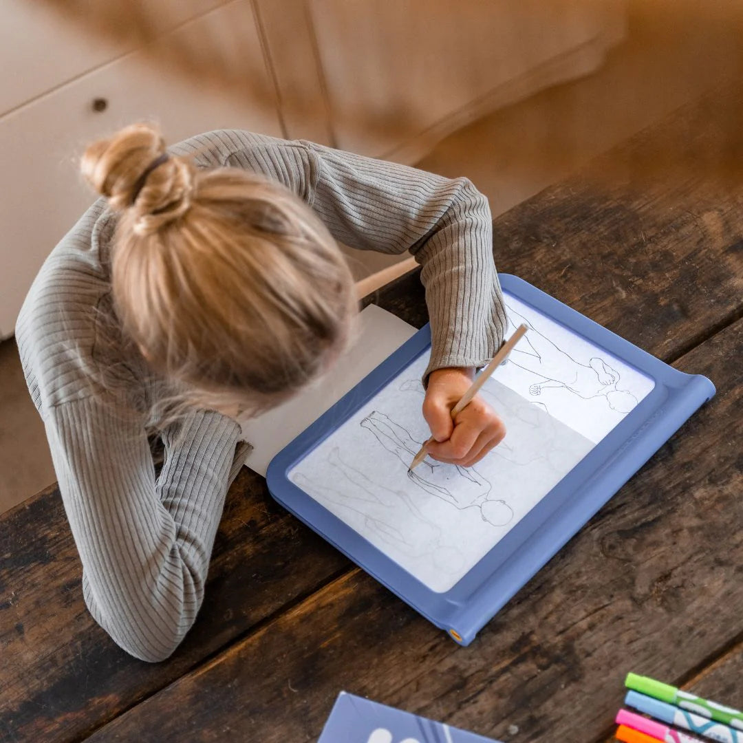 Kidywolf - Kidydraw-pro BLUE manga lichtgevende tekentablet + 4 stiften