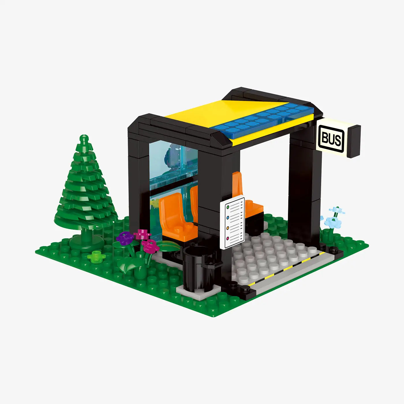 BlueBrixx - Bus met bushalte (646 bouwstenen) 6+ jaar - bouwset