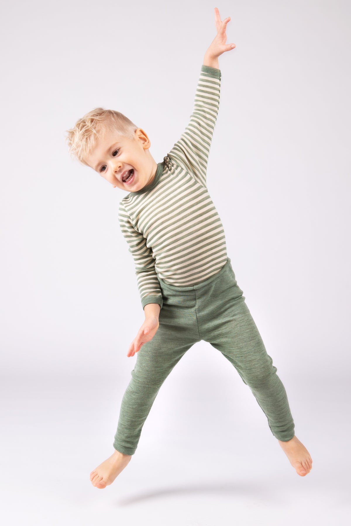 Engel Natur - Wol Baby Legging - Saliegroen Mélange