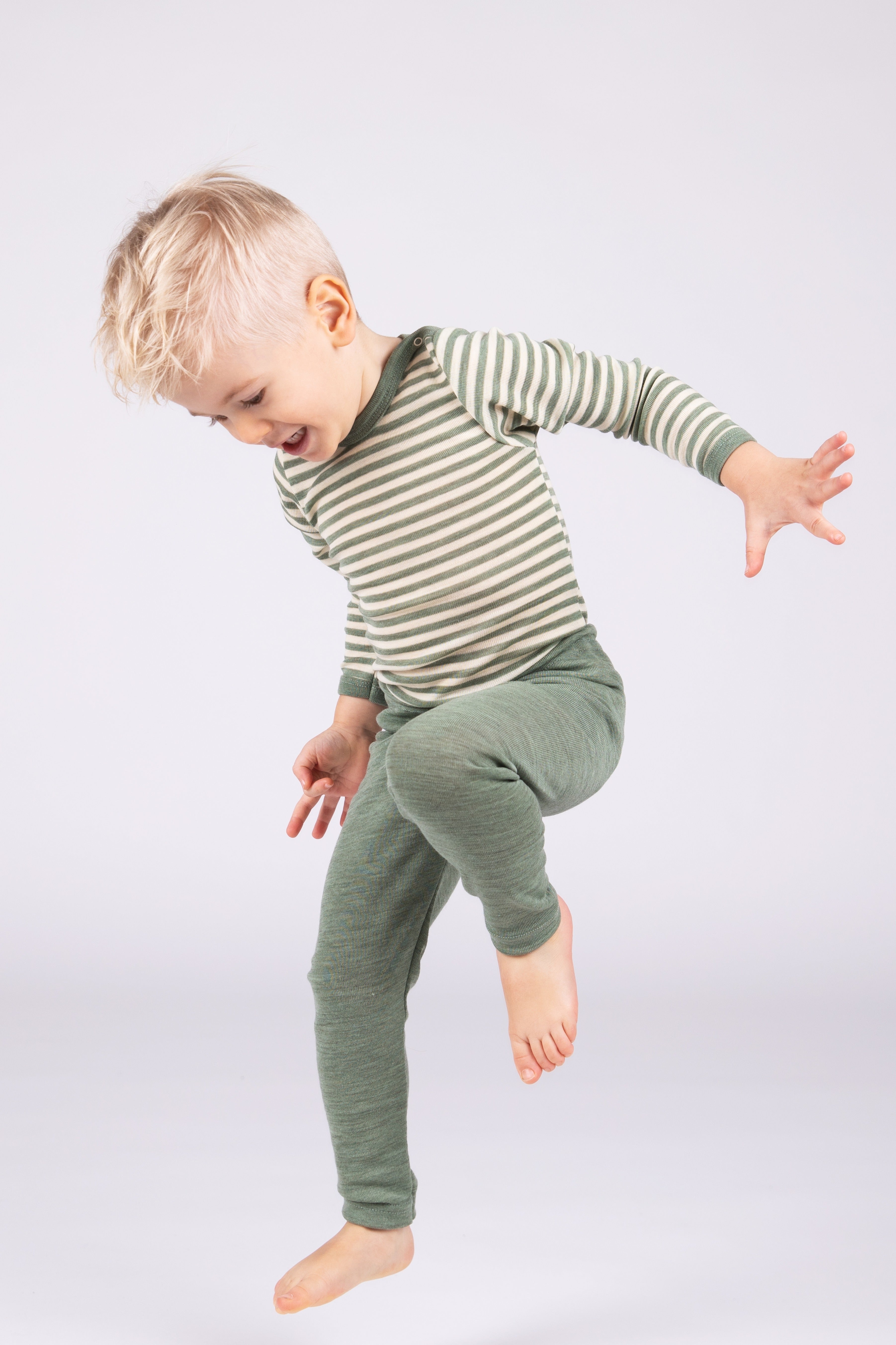 Engel Natur - Wol Baby Legging - Saliegroen Mélange