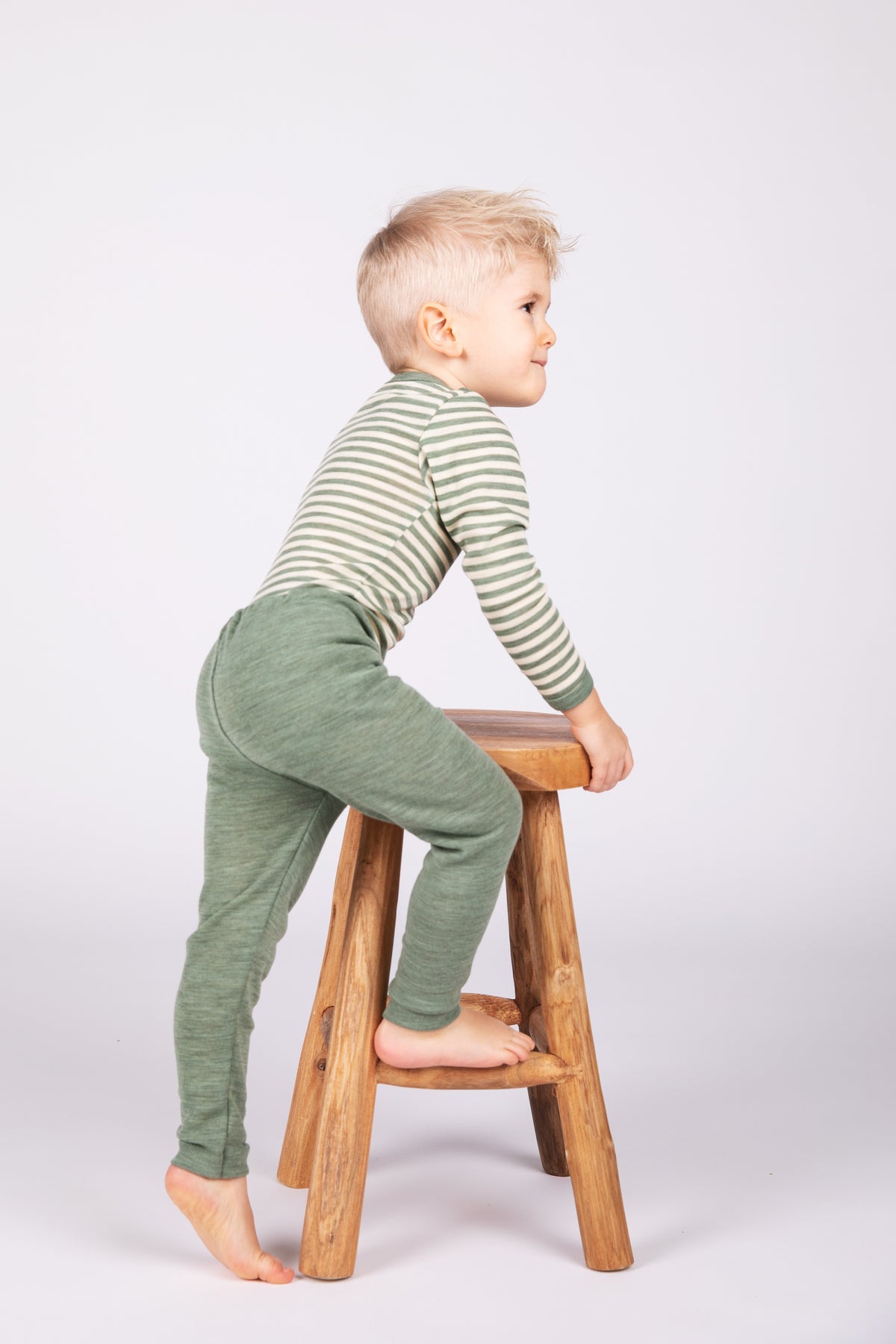 Engel Natur - Wol Baby Legging - Saliegroen Mélange