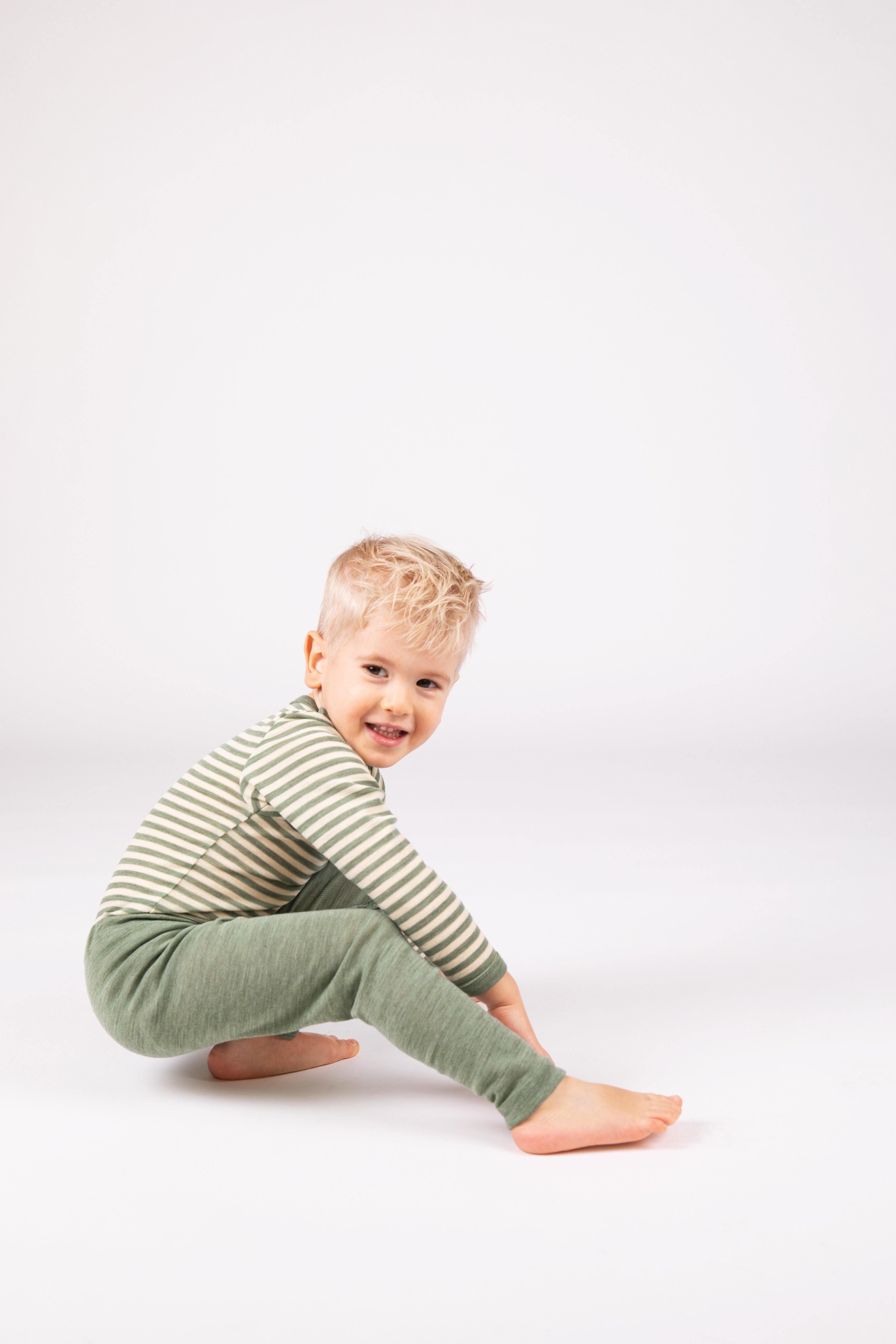 Engel Natur - Wol Baby Legging - Saliegroen Mélange