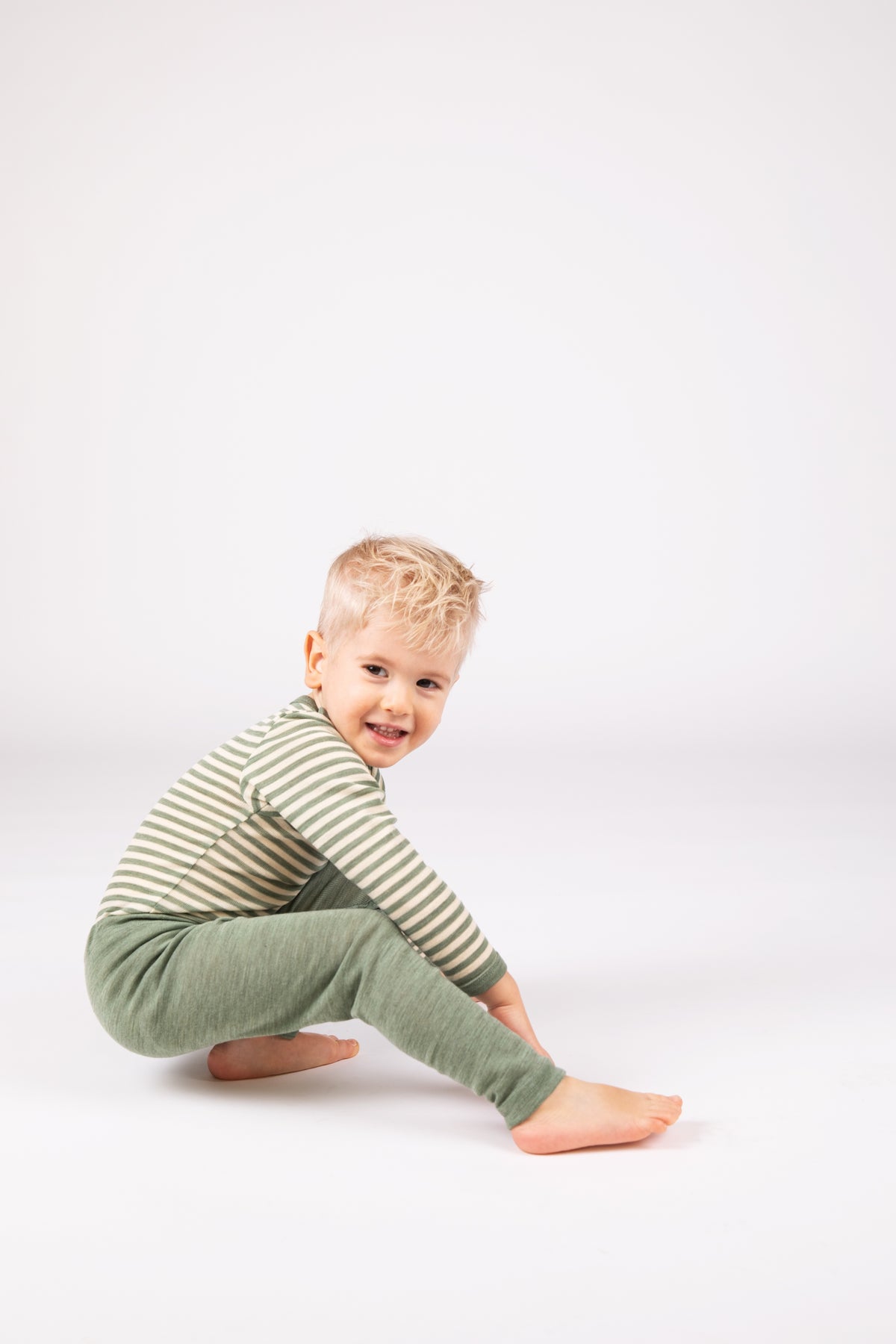 Engel Natur - Wol Baby Legging - Saliegroen Mélange