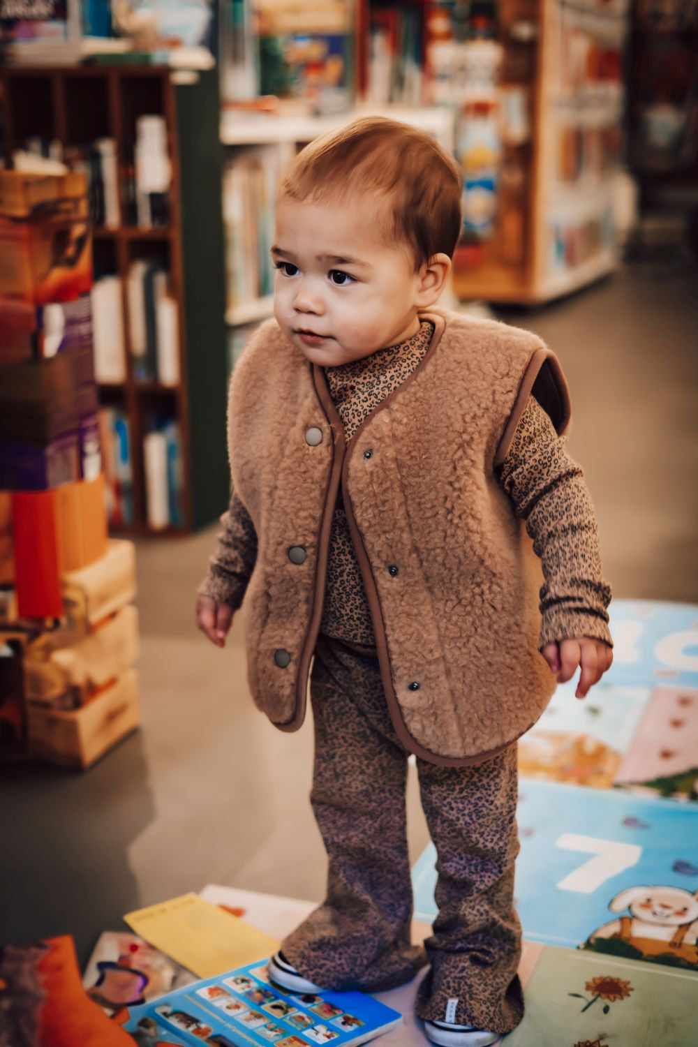 Alwero Jr - Vest of bodywarmer Tyb light - Rugby Tan - 100% wol