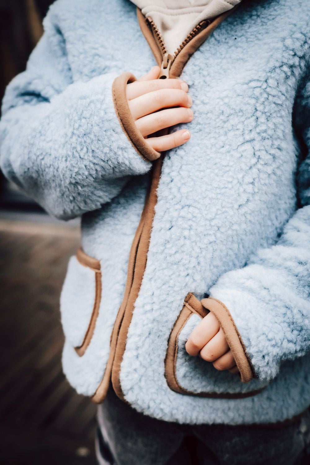 Alwero Jr - Jas Vestje Koru Light - Icy Blue 100% wol