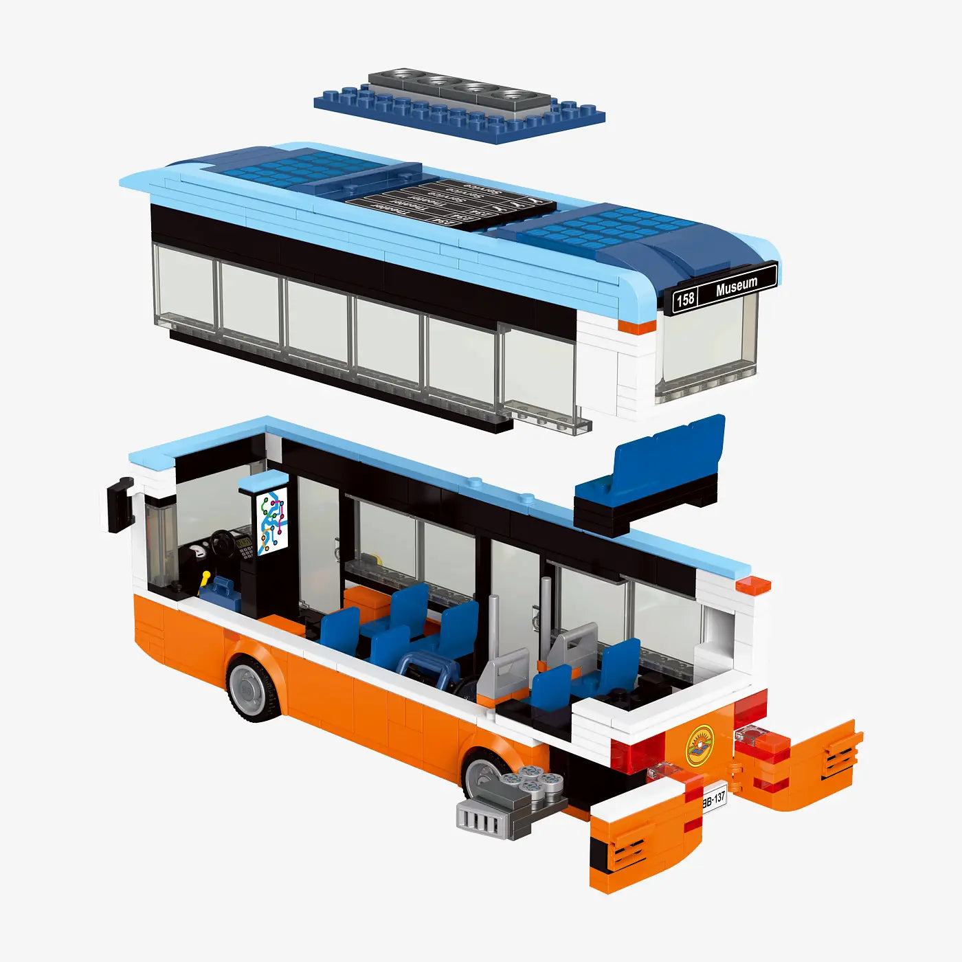 BlueBrixx - Bus met bushalte (646 bouwstenen) 6+ jaar - bouwset