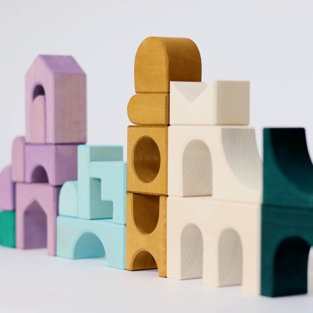 Grimm's - Houten Blokken Speelset Verdiepingen