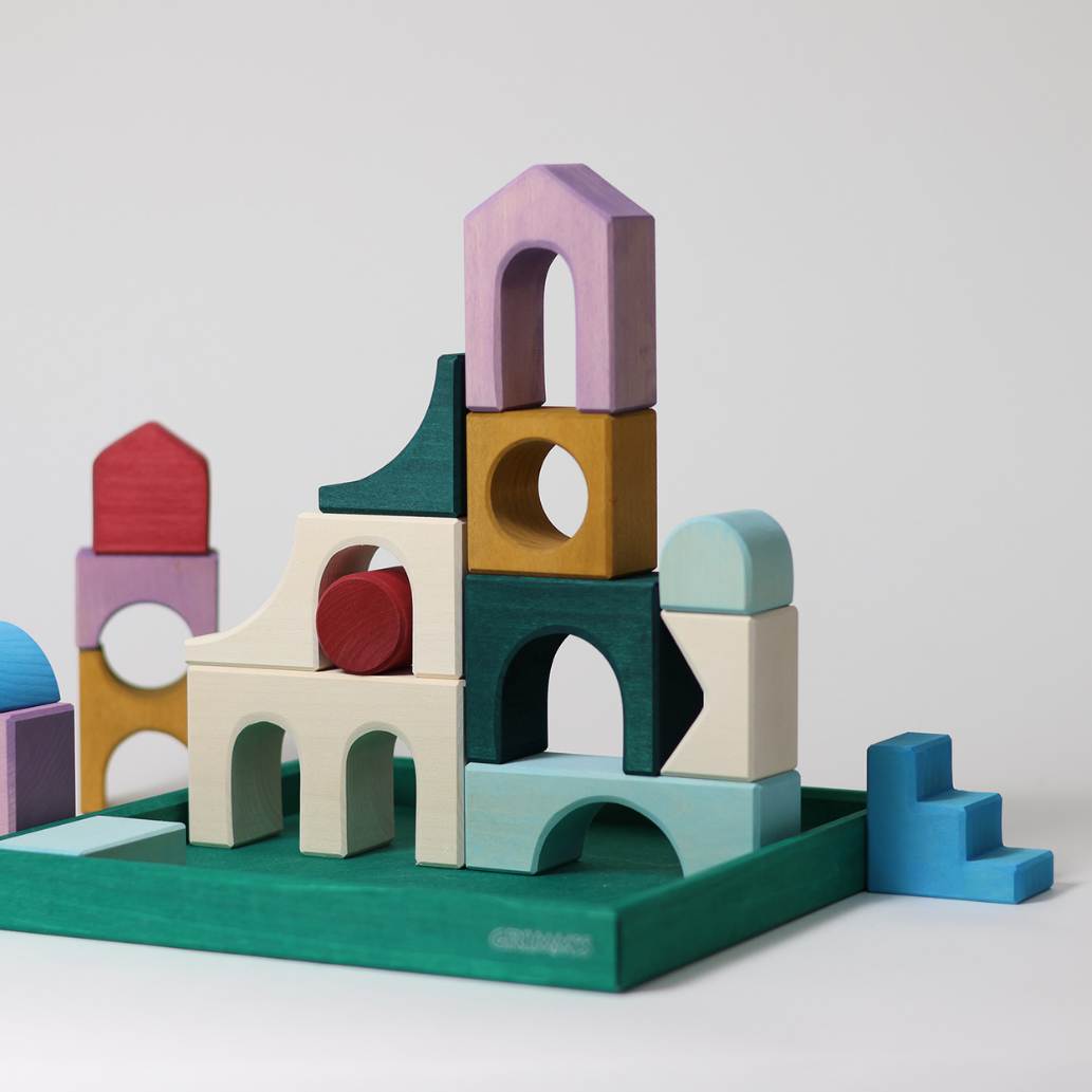 Grimm's - Houten Blokken Speelset Verdiepingen