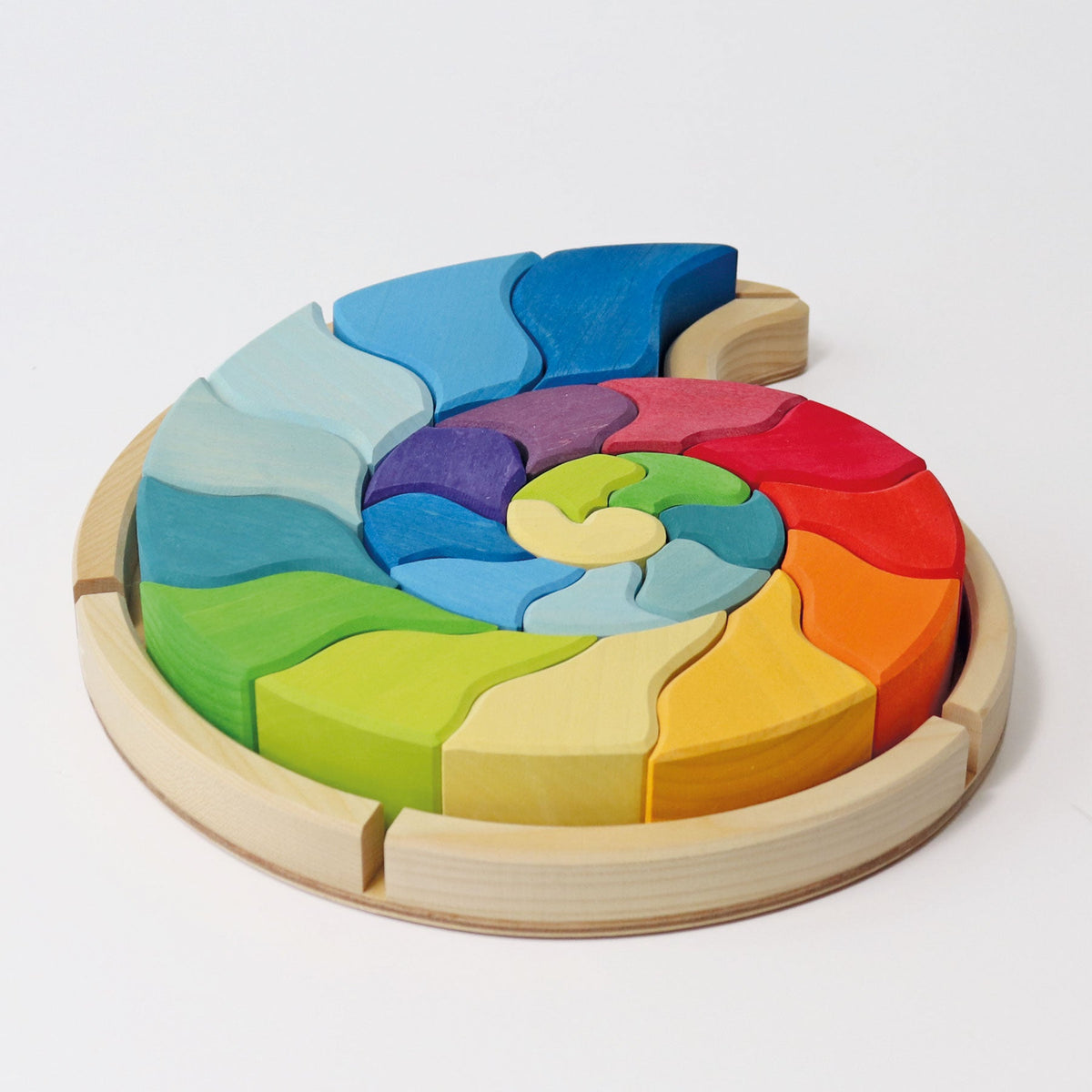Grimm's - Bauspel Ammoniet – 23-delig houten sorteer- en bouwspel
