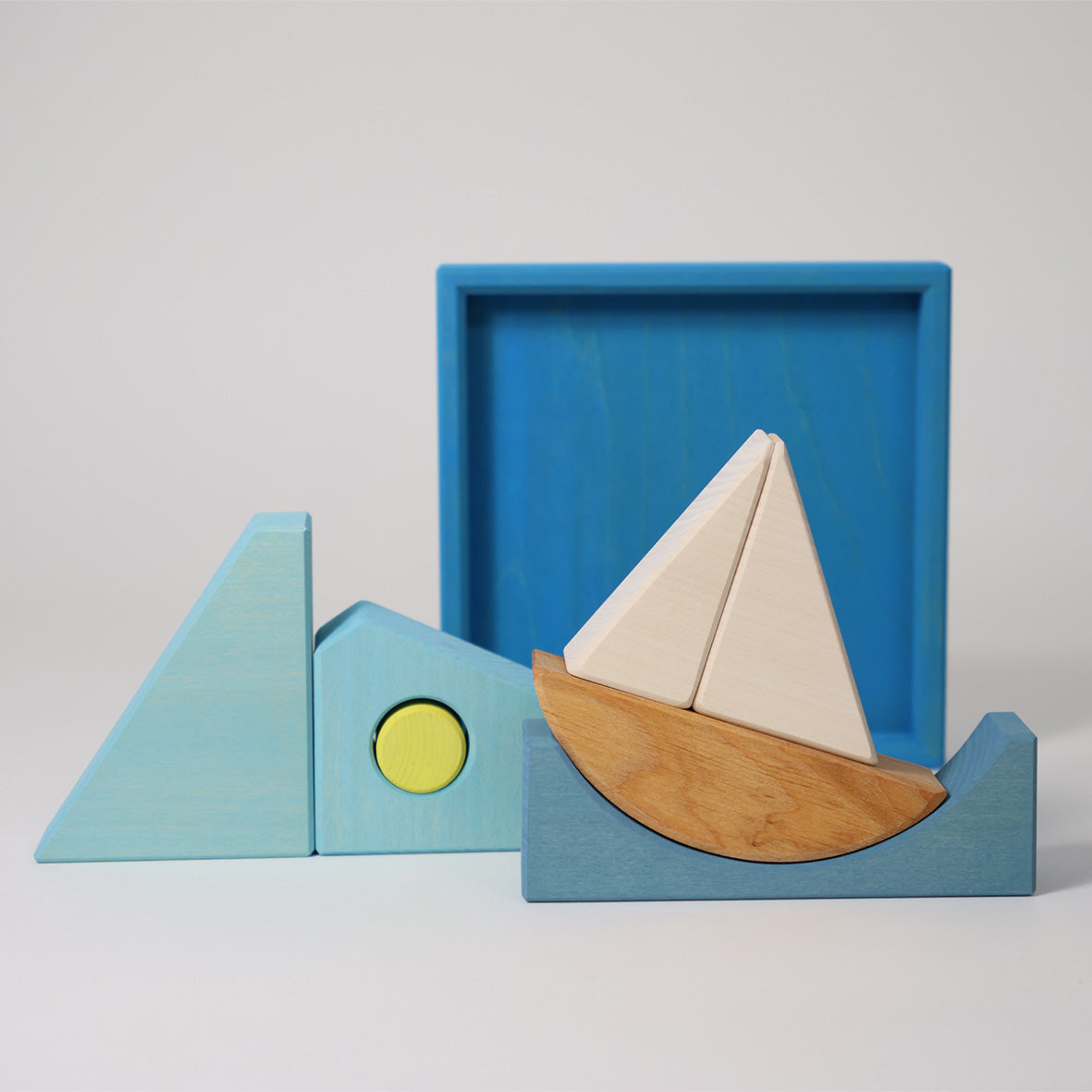 Grimm's - Houten Blokken speelset Blauw