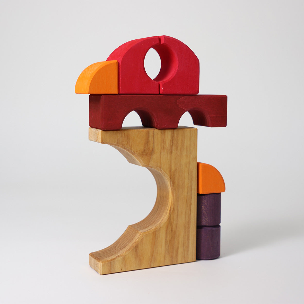 Grimm's - Houten Blokken speelset Rood