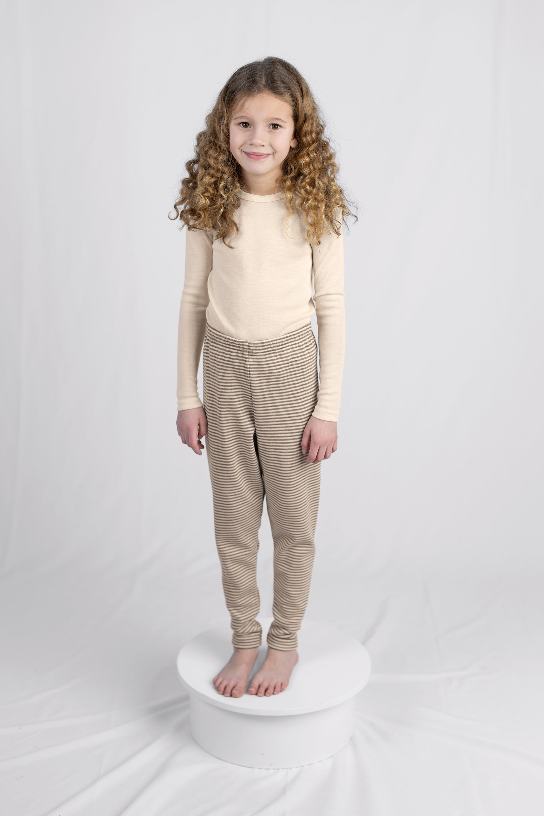 Engel Natur - Wol Kinder Joggingbroek - Walnoot Mélange/Naturel