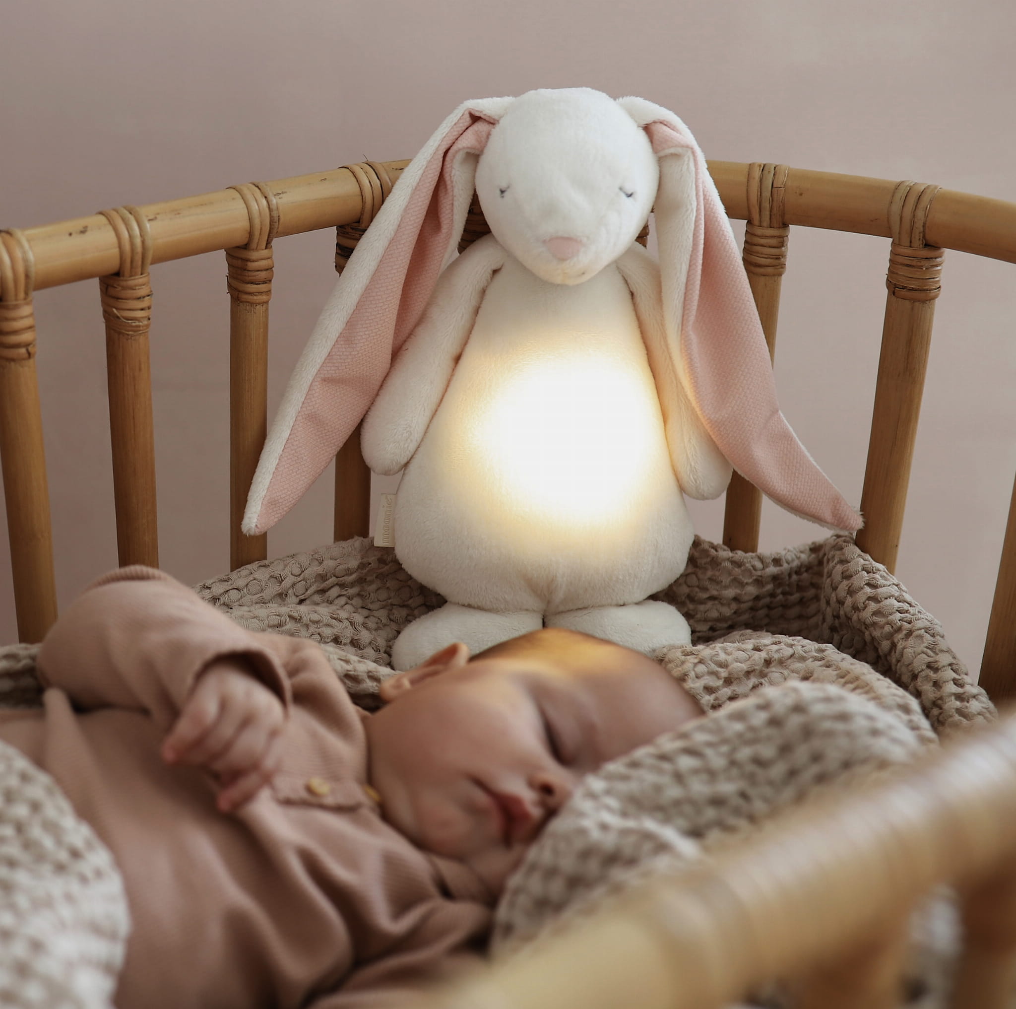 Moonie - Slaapknuffel The Humming Friend 2.0 - Cream White Noise