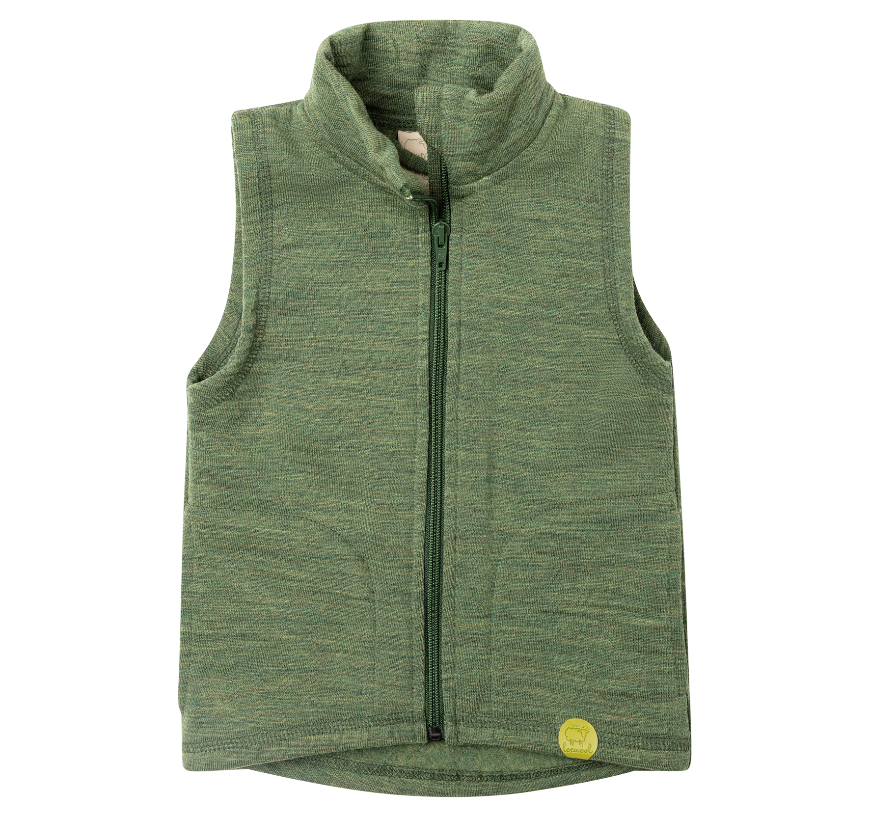 Engel Natur - Wol Kinder Bodywarmer met Rits - Tijm Mélange