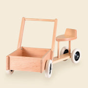 Egmont Toys - Loopauto met aanhanger van hout