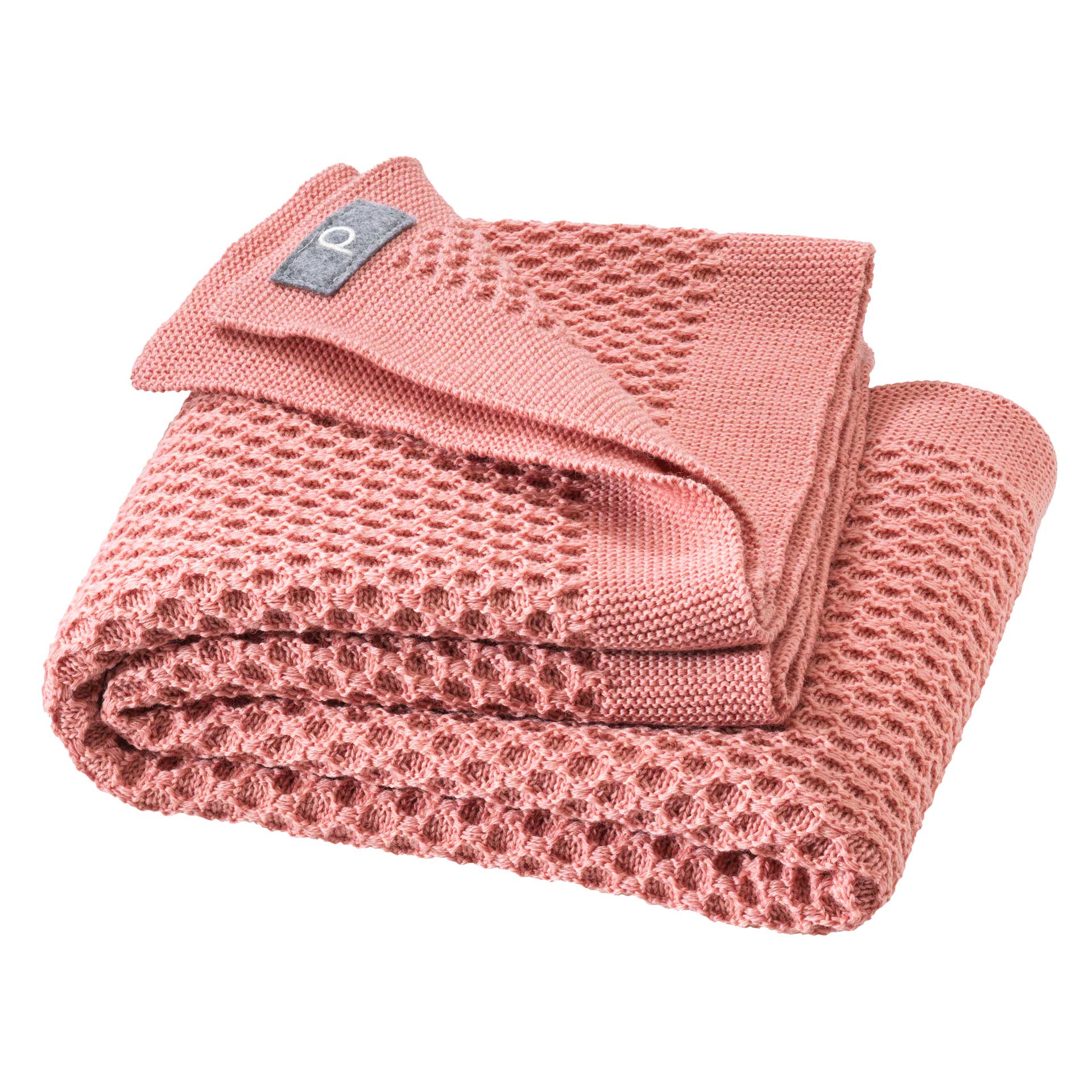 Disana - wollen (wikkel)deken honingraat (soft pink 80 x 100 cm)