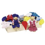 Goki - Buigbare poppen - Aankleedset beren Benna & Bennoh