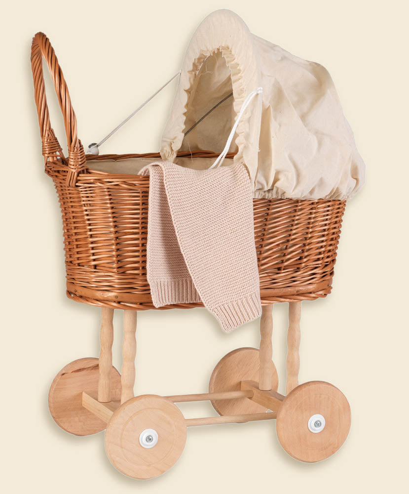 Egmont Toys - Rieten poppenwagen eierschaal