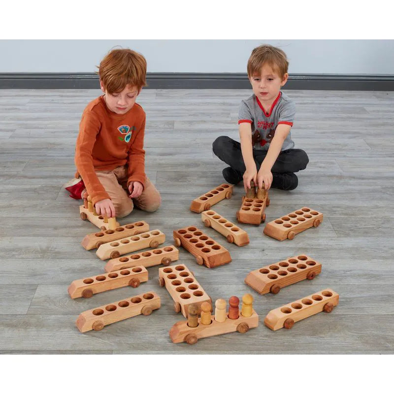 Cosy - Houten Reken Voertuigen Klassenset