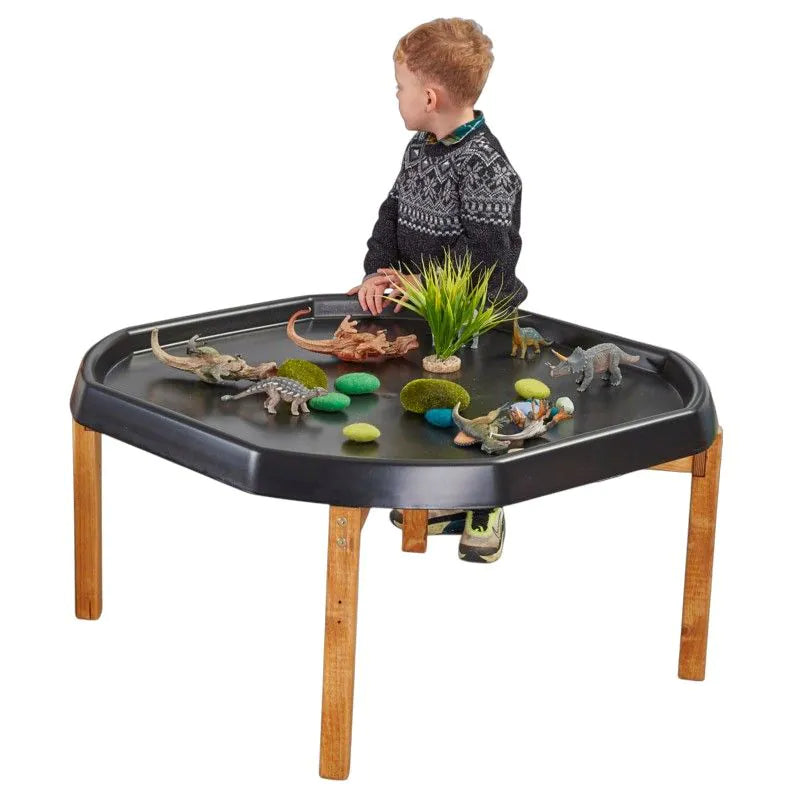 SET Tuff Tray zwart (100cm) + Houten Onderstel 50cm hoog