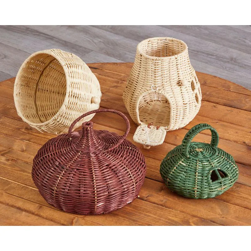 Cosy - Set van Twee Rieten Betoverde Huisjes