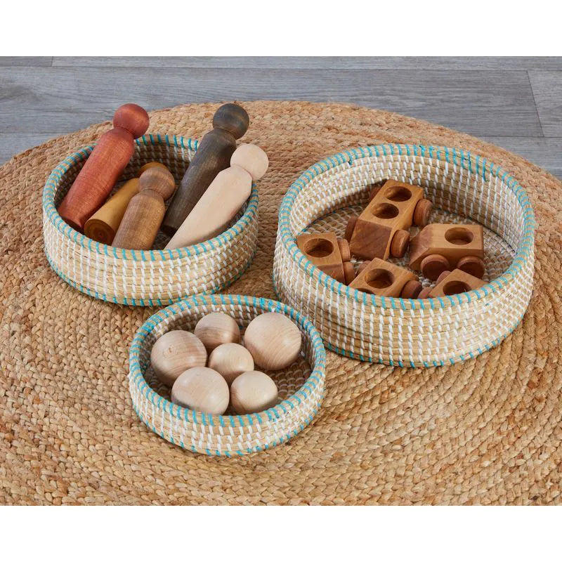 Cosy - Ronde Opbergmanden Rattan 3 Stuks
