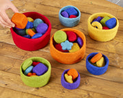 Cosy - Vilten Regenboog Nestschalen (7 stuks)