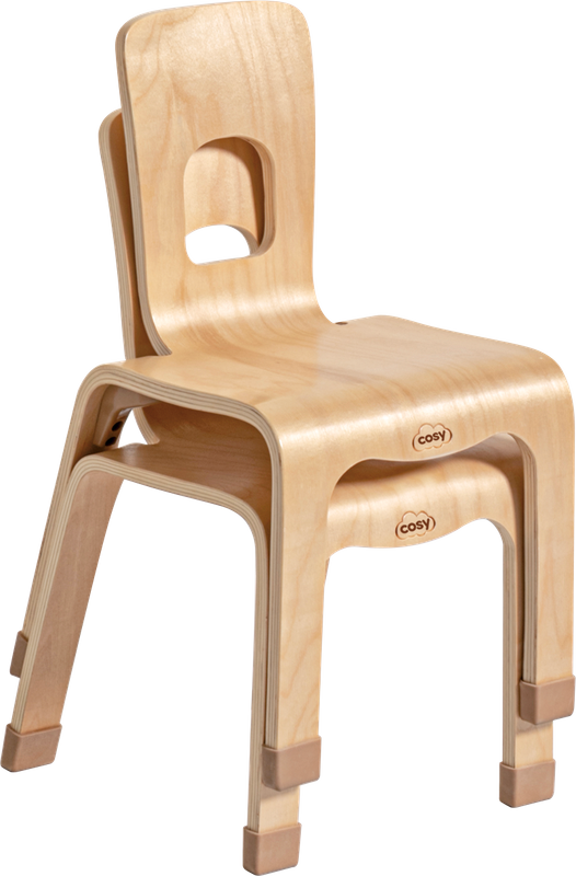 Cosy - Gebogen Houten Stoeltjes 30 cm Hoog - Set van 4