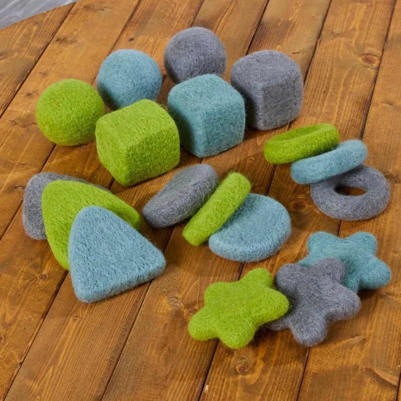 Cosy - Extra Grote Viltballen Aarde Tinten 18 Stuks