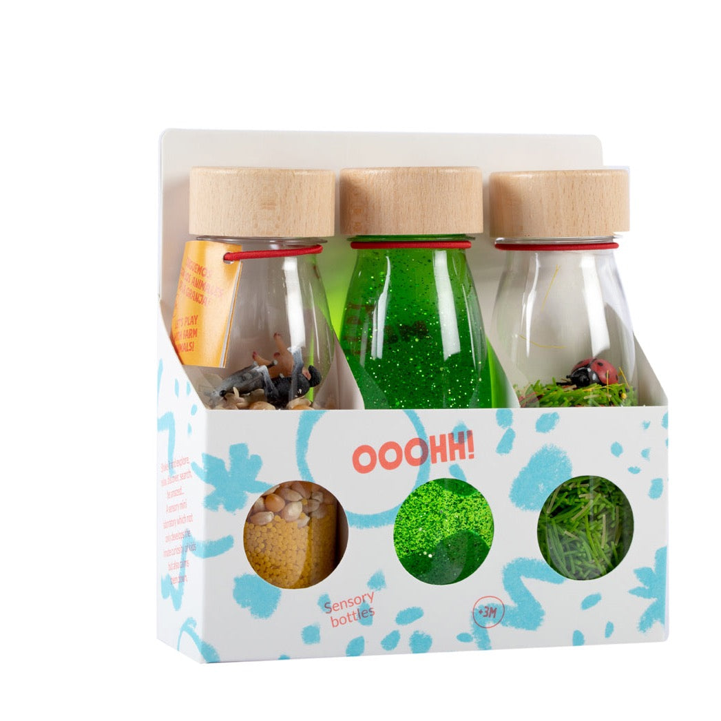 Petit Boum - Set van 3 Sensorische flessen - Life