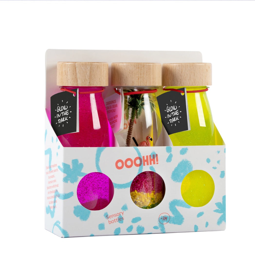 Petit Boum - Set van 3 Sensorische flessen - Paradise