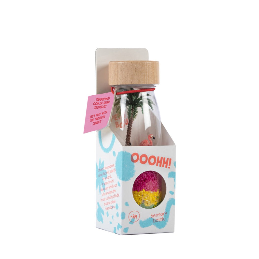 Petit Boum - Sensorische fles - Flamingo