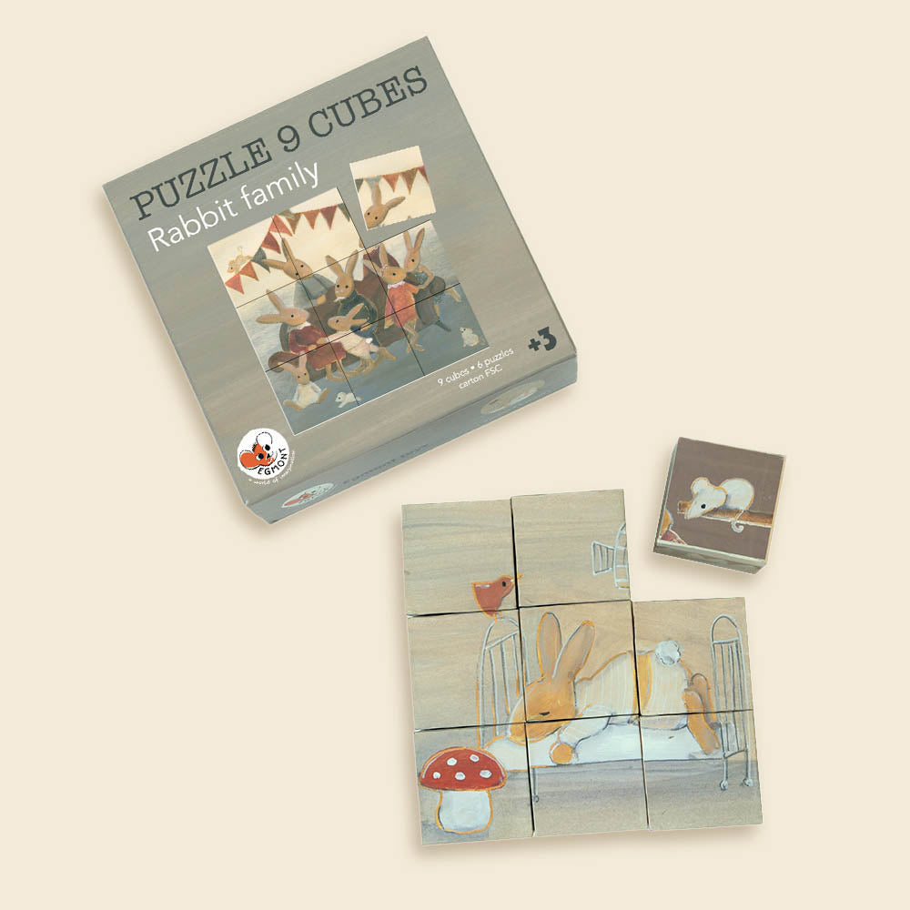 Egmont Toys - Puzzelkubus konijnenfamilie