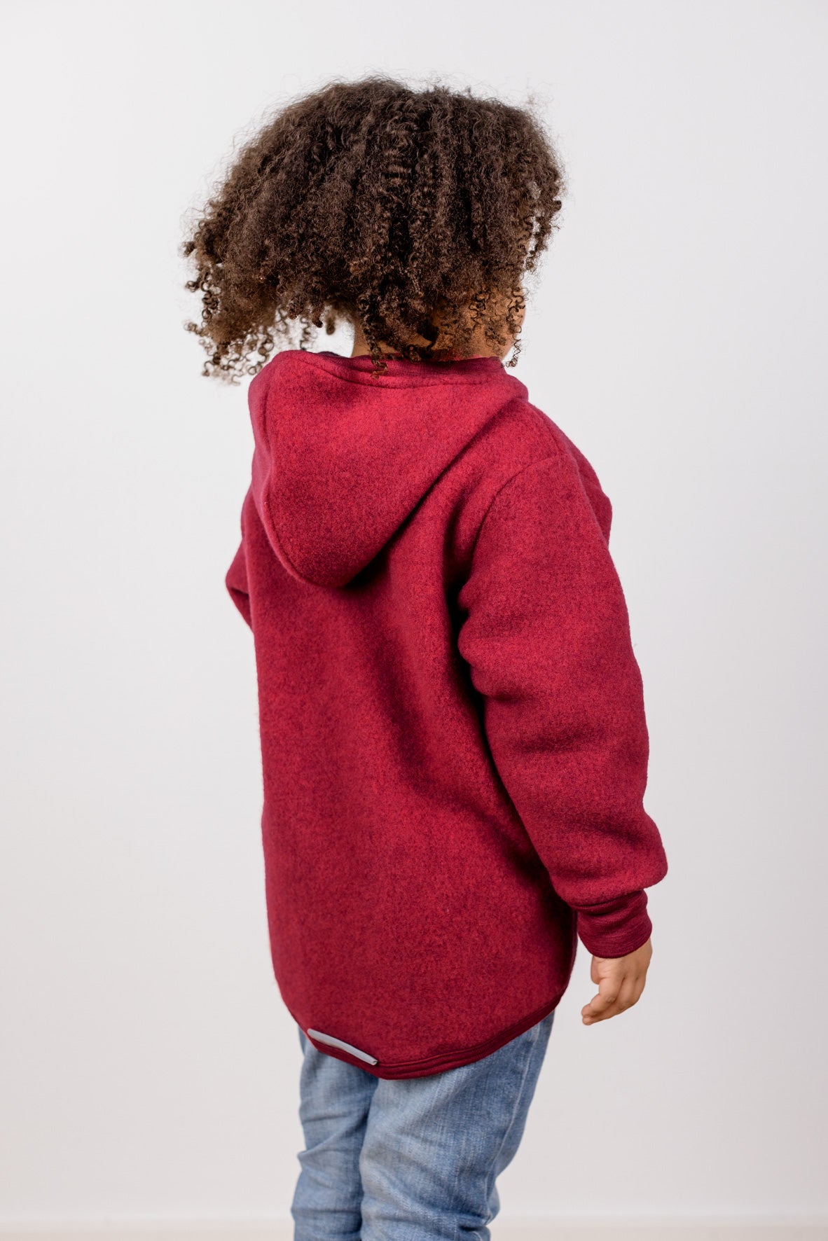 Engel Natur - Wol Kinder Capuchonvest - Jaspis Mélange