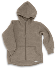 Engel Natur - Wol Kinder Capuchonvest - Walnoot Mélange