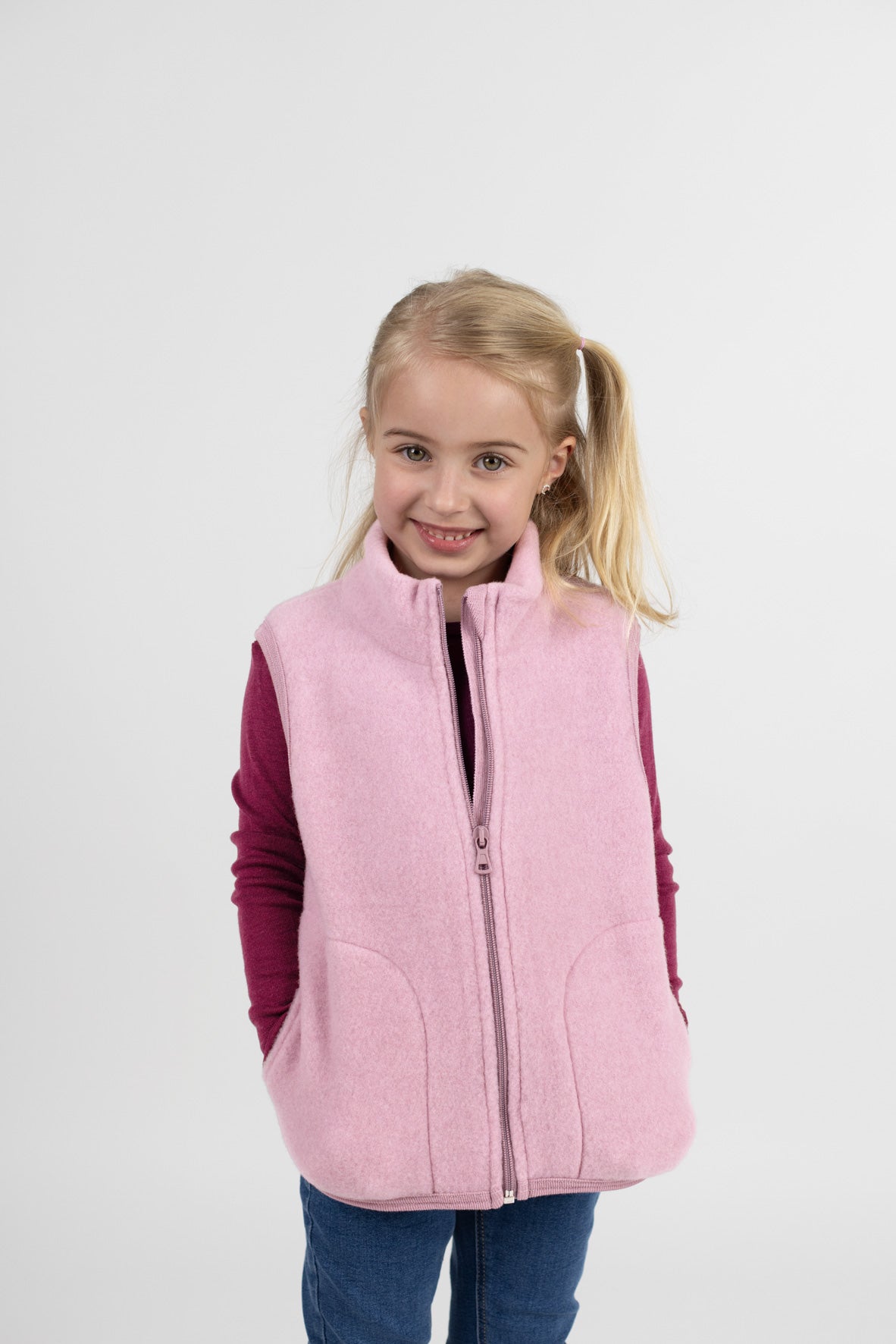 Engel Natur - Wol Kinder Bodywarmer - Rosewood Mélange