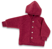 Engel Natur - Wolfleece jasje-vestje met capuchon - Jasper melange - maat 50-116