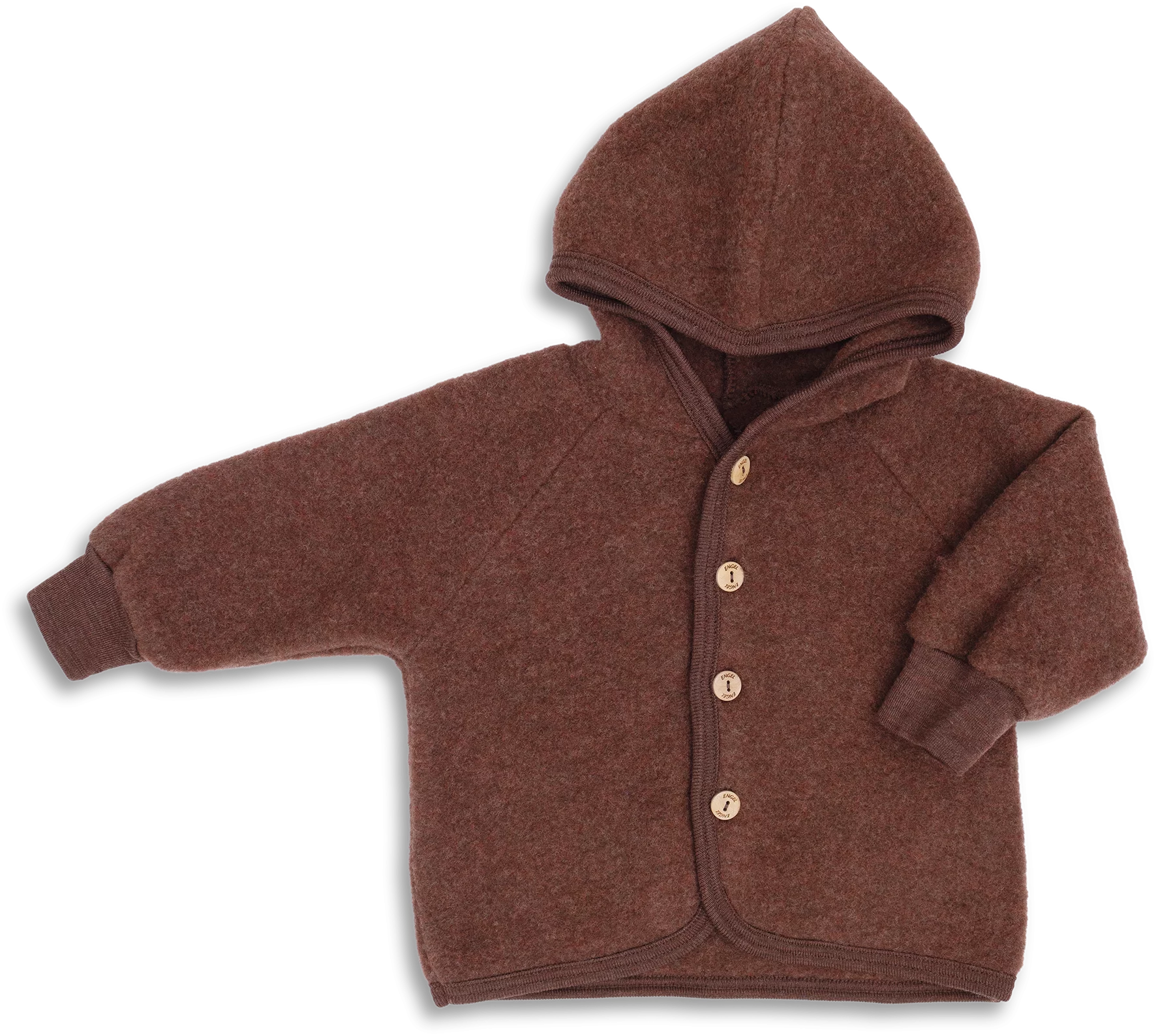 Engel Natur 100% wol-fleece vestje-jasje - Kaneel maat 50-116