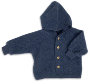 Engel Natur 100% wol-fleece vestje-jasje - Blauw maat 50-116
