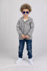 Engel Natur 100% wol-fleece vestje-jasje - Licht Grijs maat 50-116