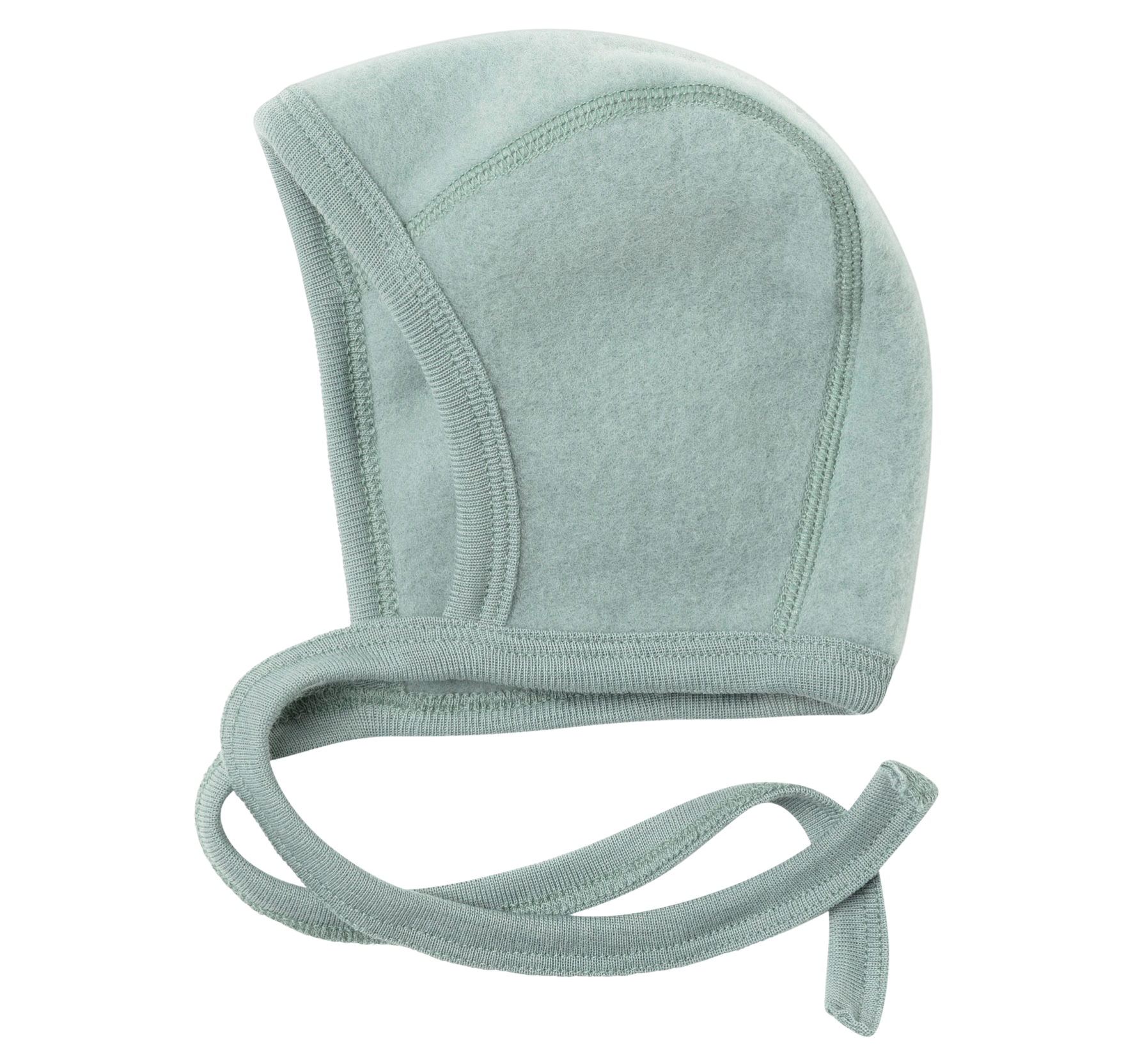 Engel Natur - 100% wol-fleece strikmutsje - Bergblauw